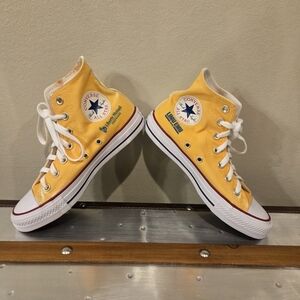 RARE Converse x Liberty Mutual Limu Emu & Doug Yellow Sneakers NWOB W6.5 / M4.5
